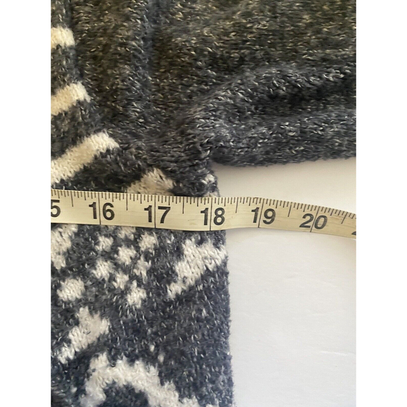 Hollister Blue and White Open Front Cardigan With Fringe LS Sweater Size S - Picture 5 of 7